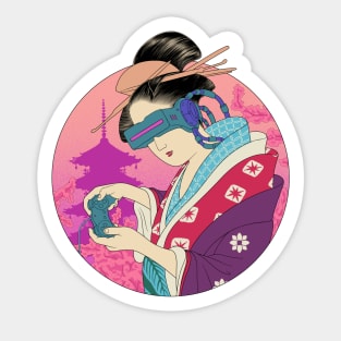 Cyberpunk Ukiyo-e Sticker